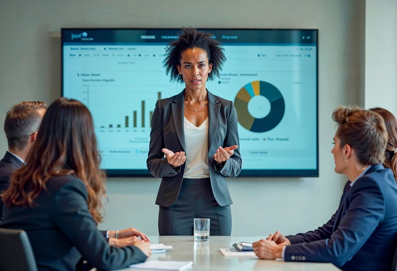 Professional financial coaching session with investment charts and planning documents